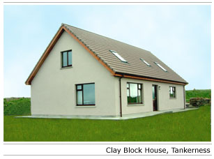 Clay block house